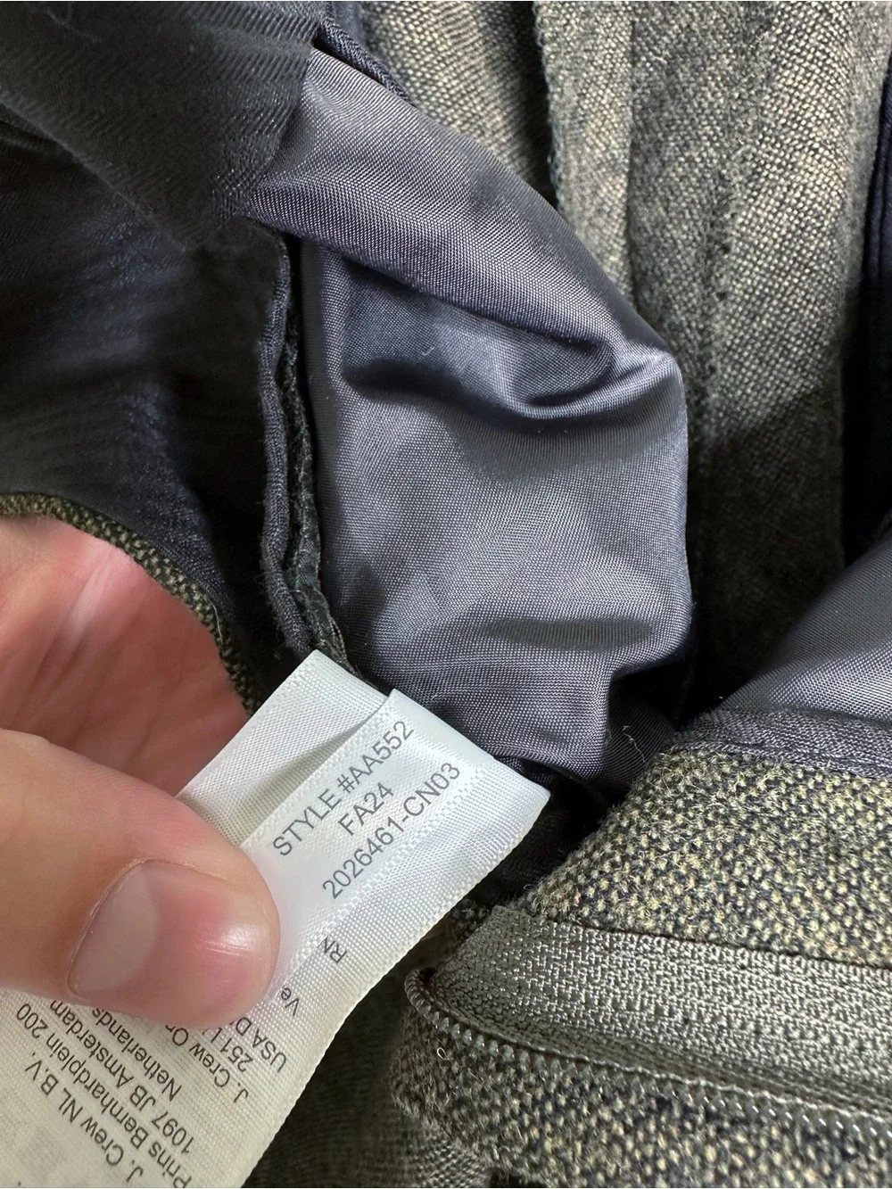 J Crew Thompson Slim Fit Donegal Wool Blend suit PANTS